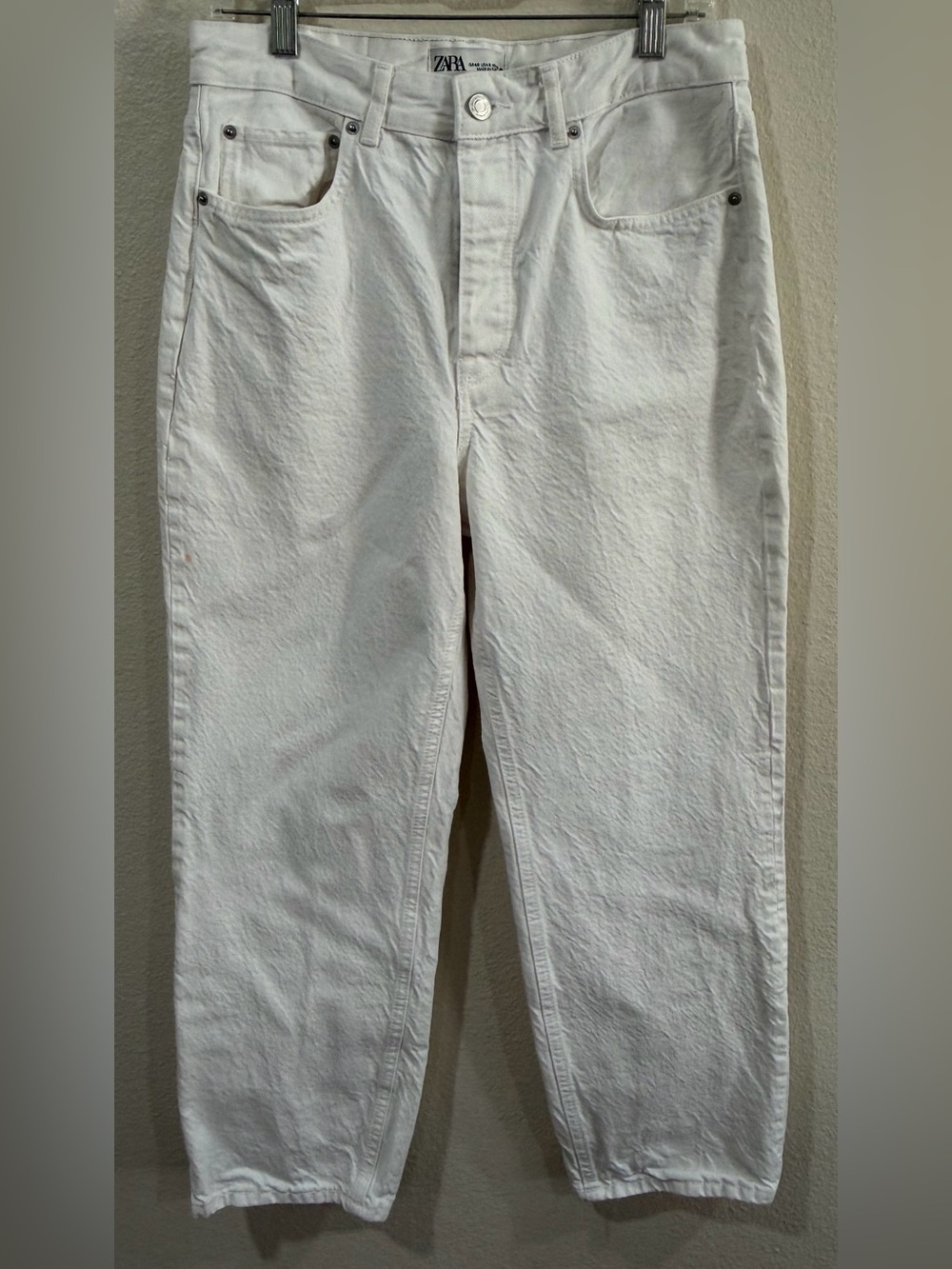 Zara White Denim Jeans size 8
